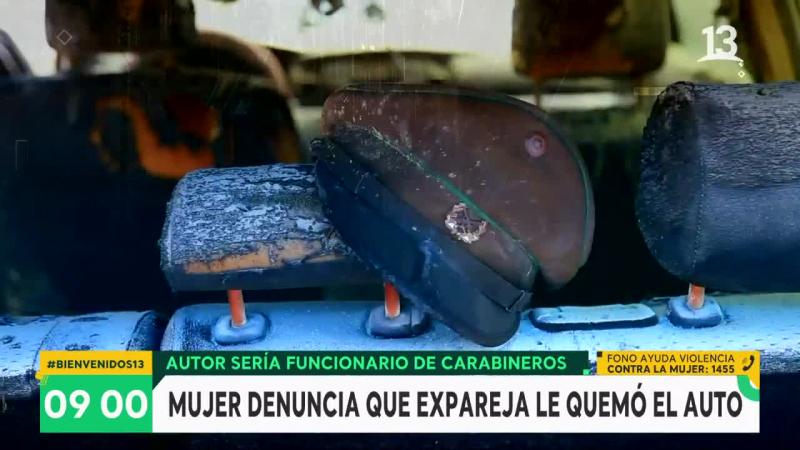 denuncia a su expareja de quemarle el auto