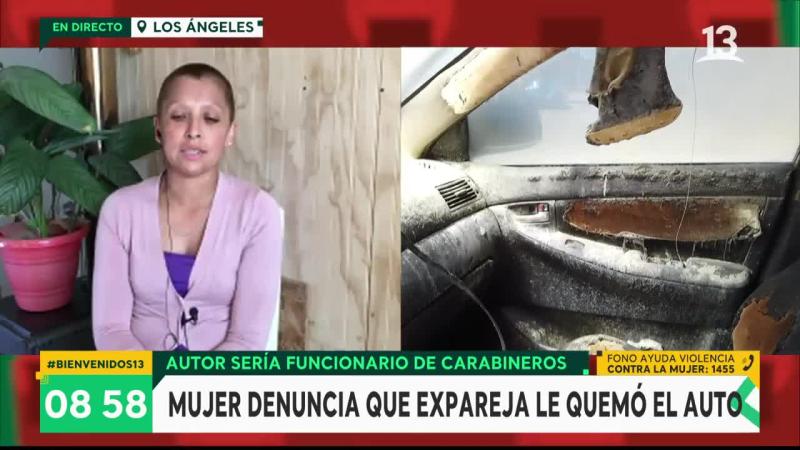 denuncia a su expareja de quemarle el auto