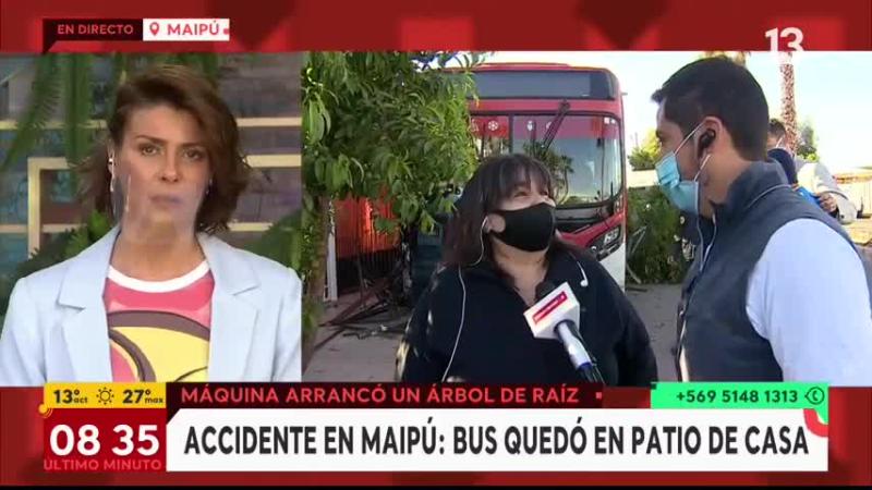 Bus del transporte público chocó