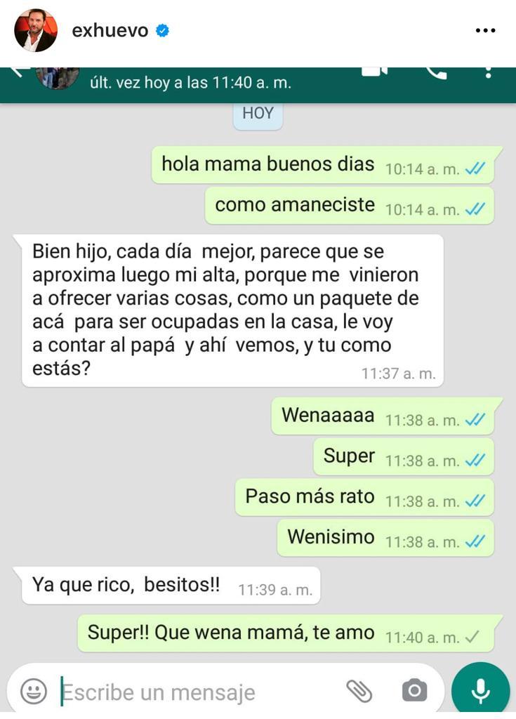 Daniel Fuenzalida confirma mejoría de su madre con personal mensaje