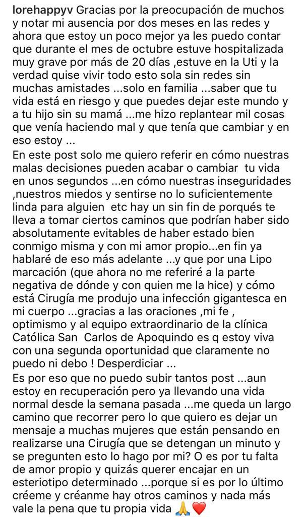 Tía de Paloma Mami confiesa duro drama médico por cirugía estética