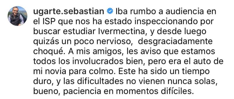 Doctor Ugarte sufre accidente automovilístico: Así quedó el auto