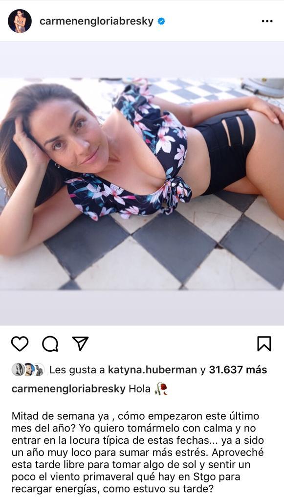 Carmen Gloria Bresky se llena de elogios al mostrarse en bikini