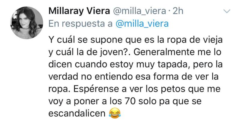 Millaray Viera enfrenta críticas por usar “ropa de vieja”