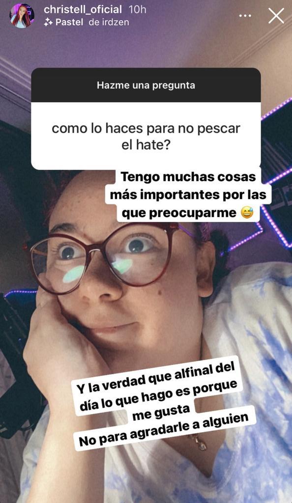 Christell confiesa cómo enfrenta el odio que recibe