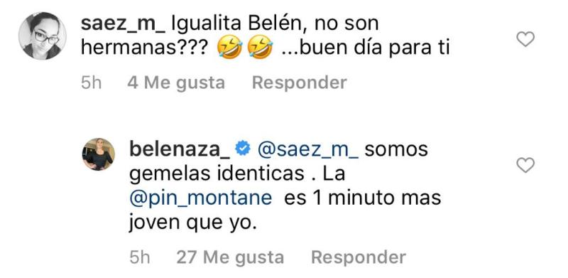 Belenaza se compara con Josefina Montané en foto matutina