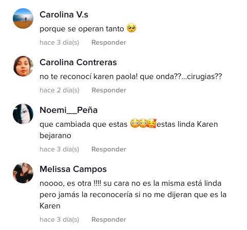 Comentarios Karen Bejarano