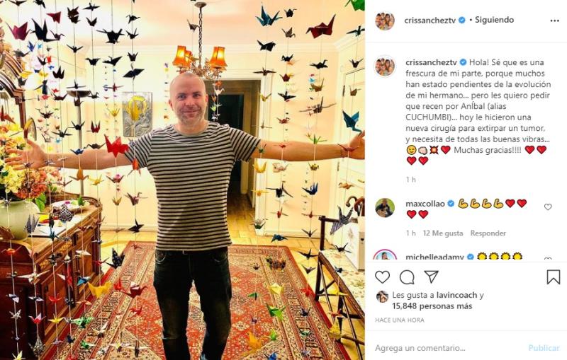 Cristián Sánchez pide rezar por su hermano con cáncer