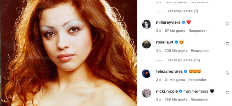 Comentario de Rosalía en foto de Mon Laferte