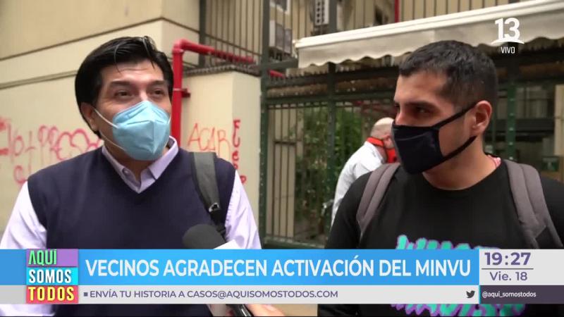 Ministro Felipe Ward se reunió con denunciantes de edificio