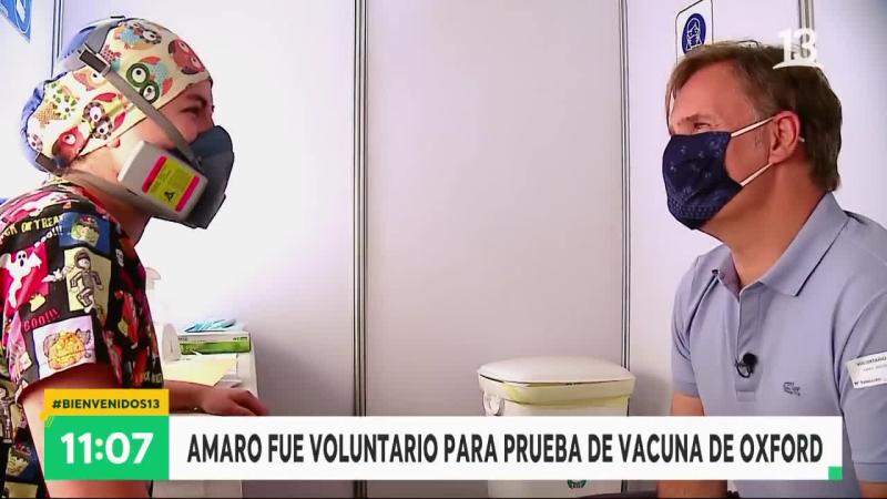 Amaro fue voluntario para recibir la vacuna de Oxford