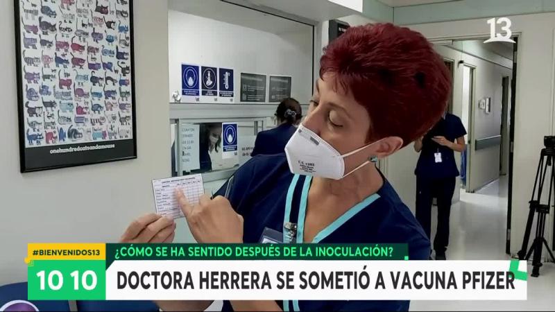 Dra. Herrera se sometió a la vacuna Pfizer