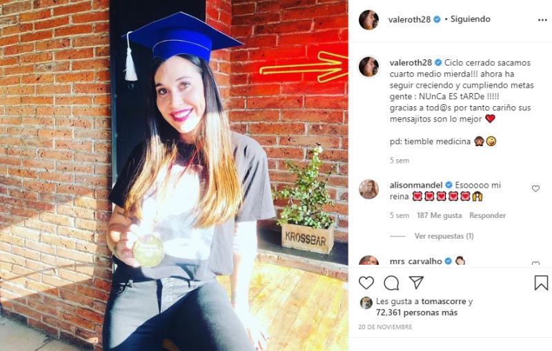 Vale Roth responde a desubicada pregunta por imagen familiar