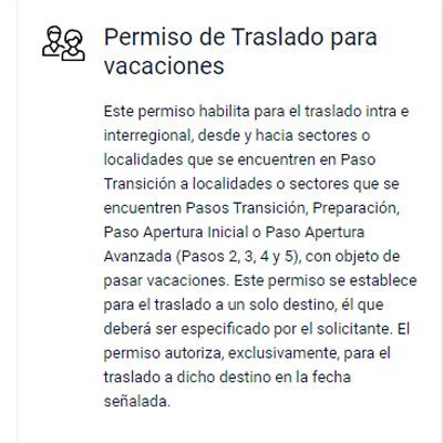 permiso de vacaciones