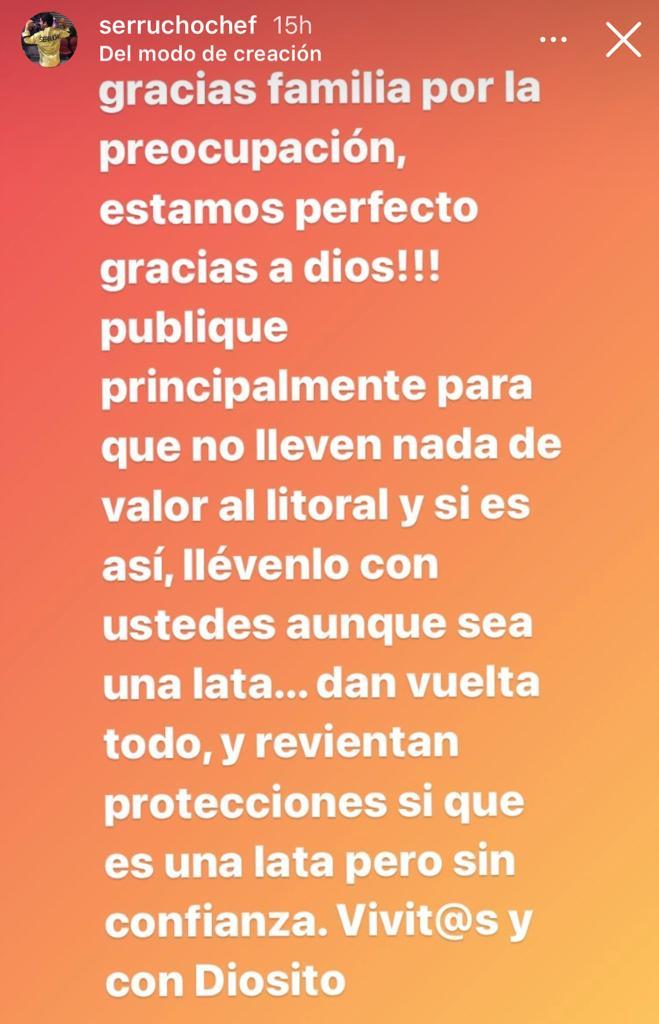 Chef Serrucho fue víctima de robo en la playa