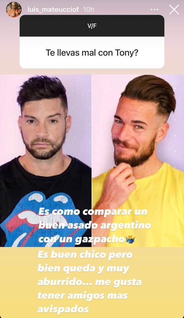 “Muy aburrido”: Luis Mateucci arremete contra Tony Spina