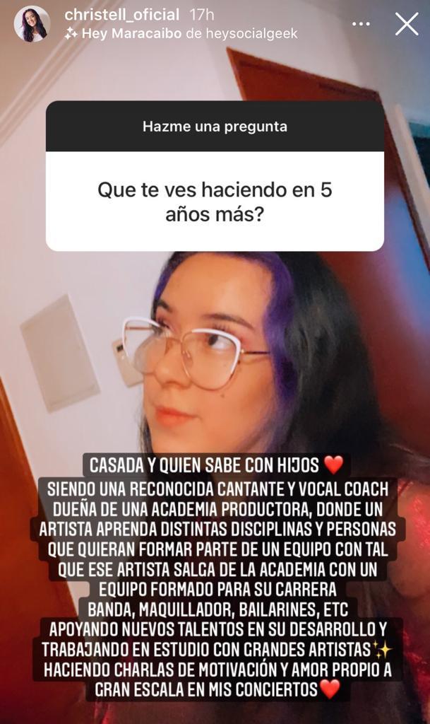 Casada y con una academia: Christell revela sus planes en 5 años más