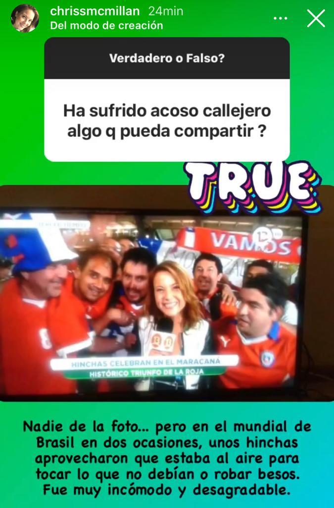 Chriss McMillan fue víctima de acoso cuando trabajaba en TV