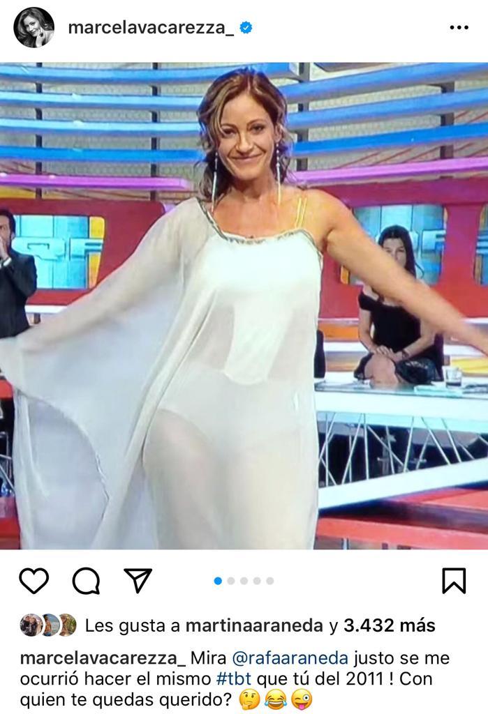 Marcela Vacarezza reacciona a foto de su marido con famosa actriz
