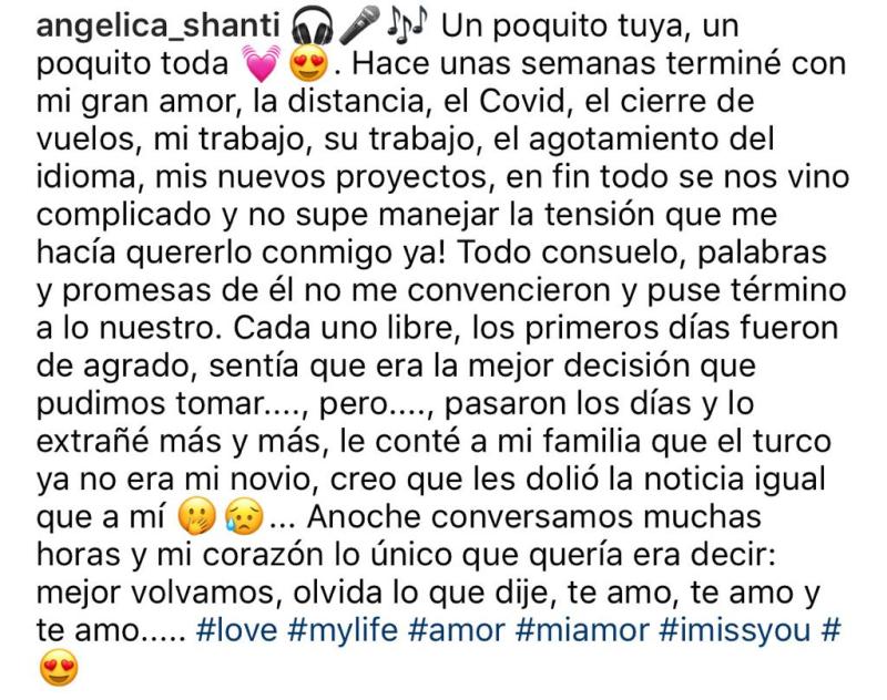 Angélica Sepúlveda impacta con noticia sobre su vida sentimental