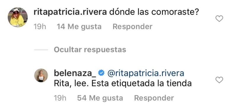 “Pesada”: Belén Mora recibe críticas por respuesta a seguidora