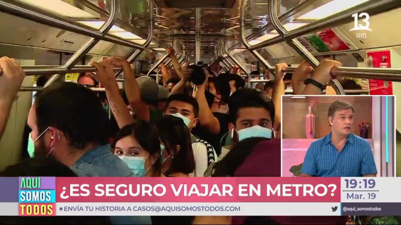 ¿Qué tan riesgoso es viajar en metro en hora punta?