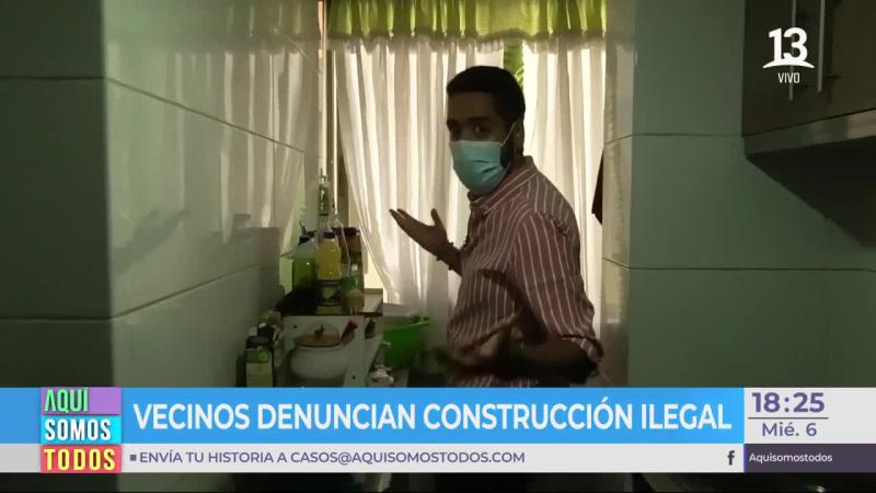 Vecinos de Santiago Centro denuncian construcción ilegal