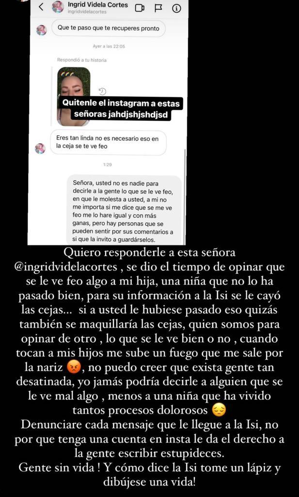 “Gente sin vida”: El enojo de Nicole Pérez por mensaje que recibió su hija