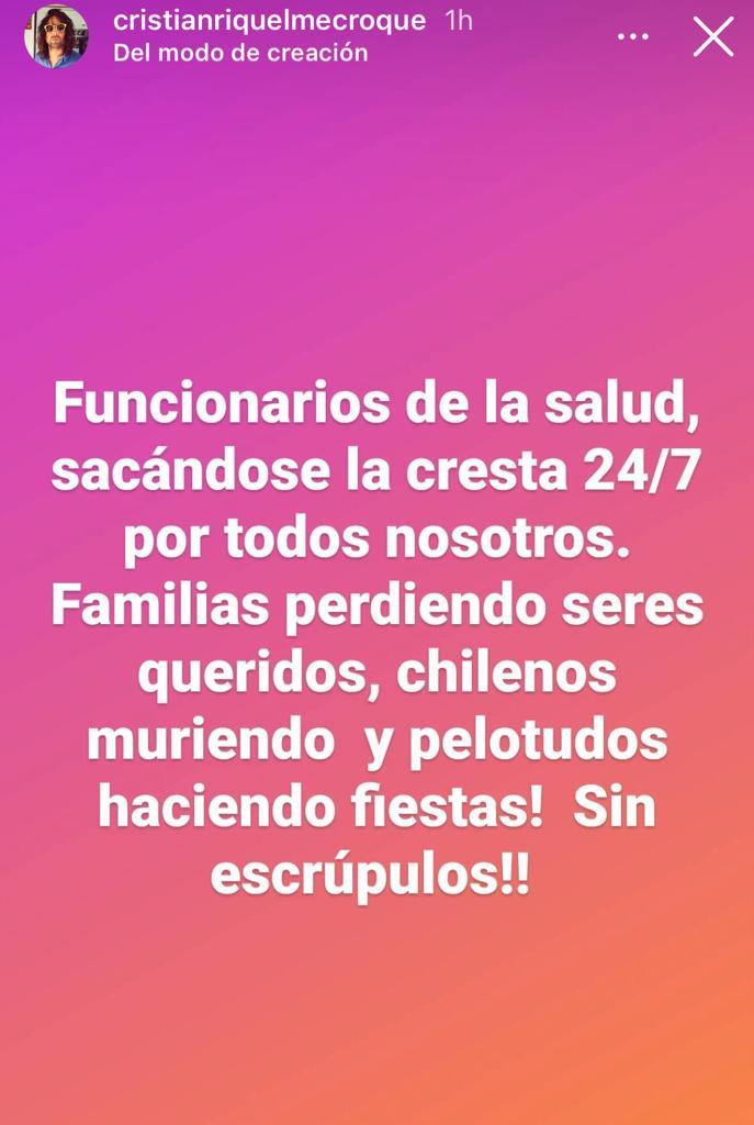 “Pelotudos”: Cristián Riquelme se desahoga por fiestas en Cachagua