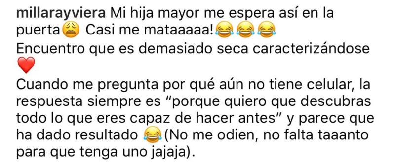 Millaray Viera confiesa por qué su hija mayor no tiene celular