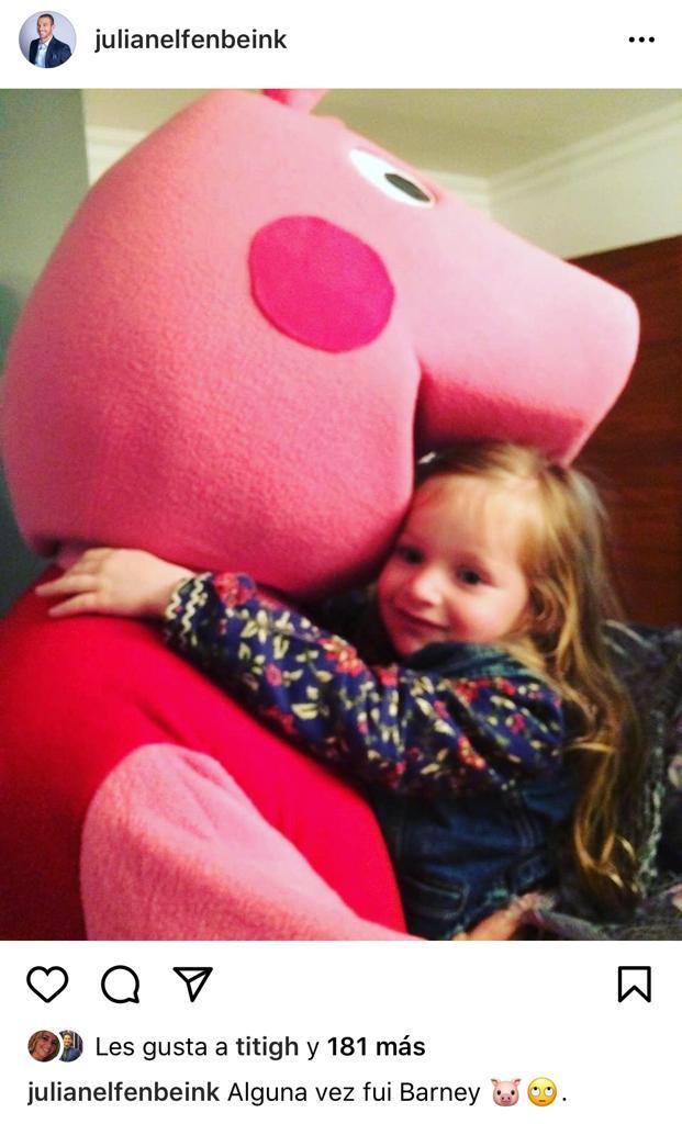 Julián Elfenbein comete error al compartir foto con su hija
