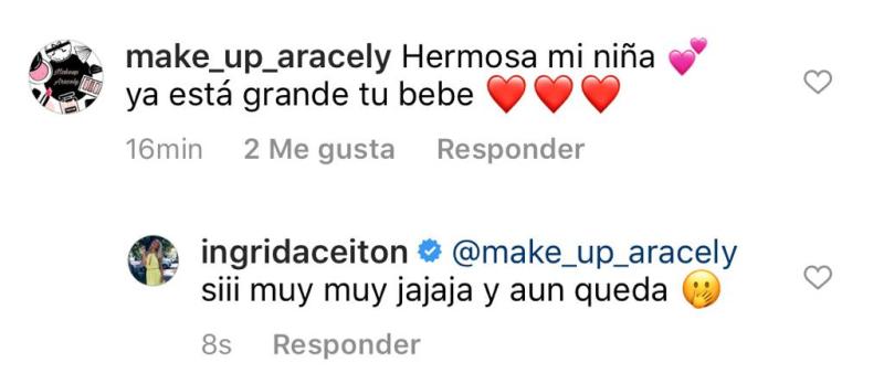 Ingrid Aceitón enseña su panza con 29 semanas de embarazo