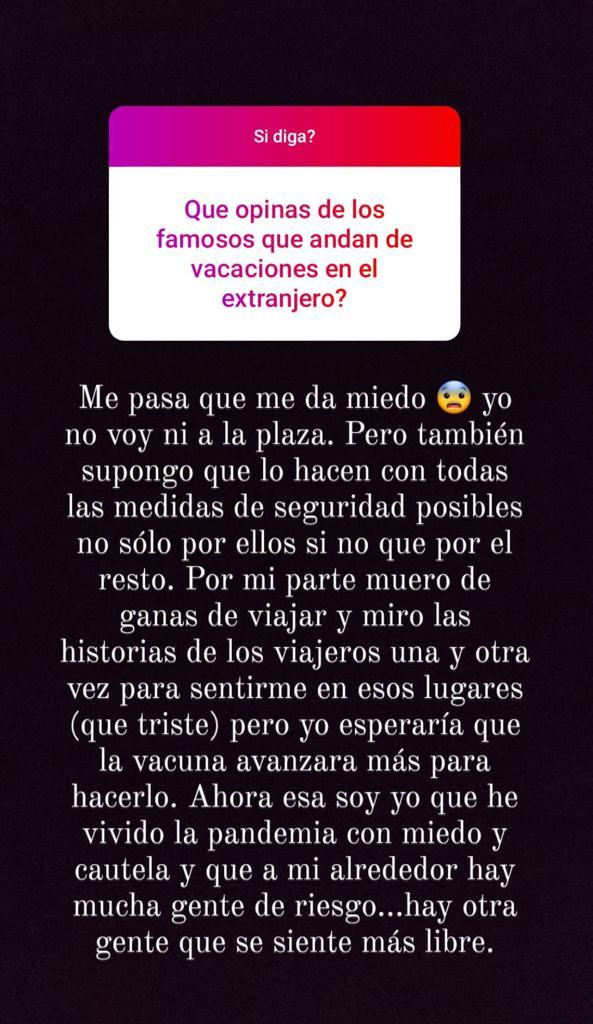 Alison Mandel se sincera sobre los famosos que viajan en pandemia