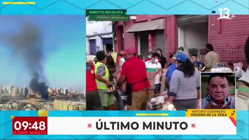 Enorme incendio afectó a las inmediaciones de la Vega Central