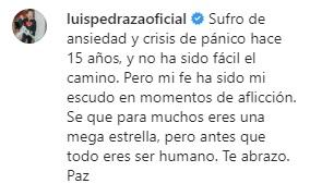 J Balvin reacciona a confesión de Luis Pedraza sobre su salud