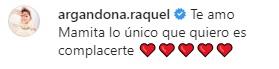 Raquel Argandoña emociona con comentario sobre su madre