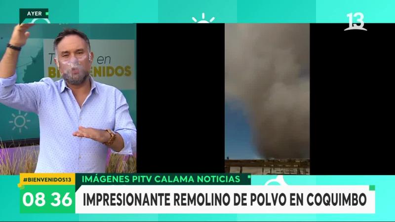 Sorprendentes remolinos de polvo en Calama y Coquimbo