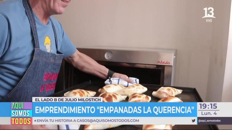 Julio Milostich nos mostró su emprendimiento de empanadas