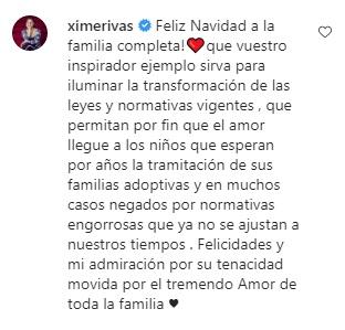 Ximena Rivas sorprende con comentario en foto de Marcela Vacarezza