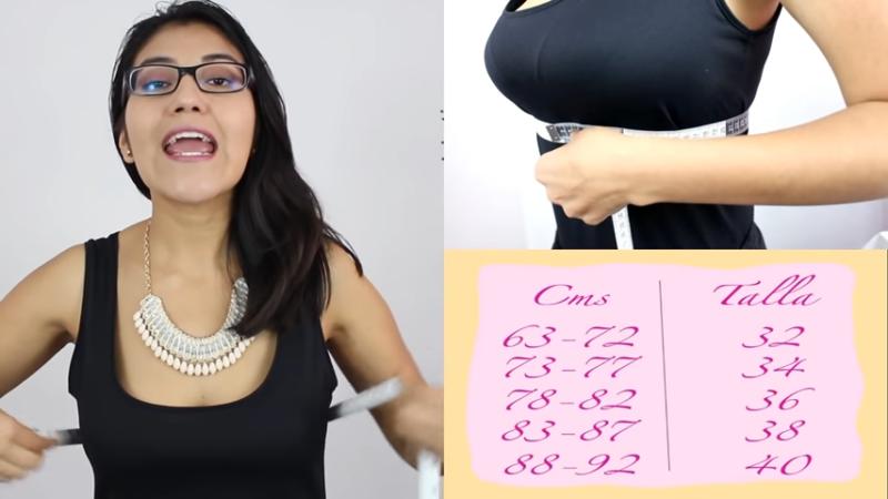 Contorno de la talla del sostén