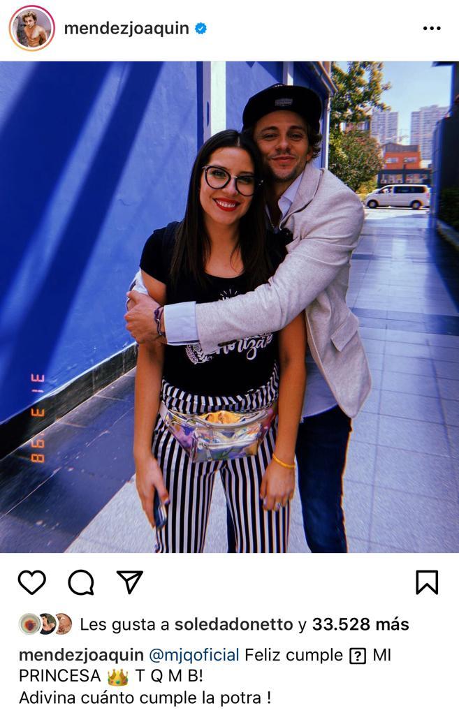 María José Quintanilla recibe tierno mensaje de Joaquín Méndez