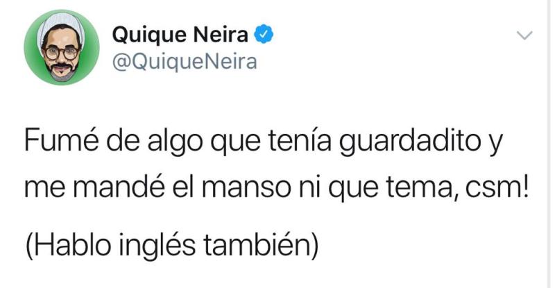 Quique Neira promete dejar la marihuana si Colo Colo no desciende