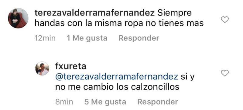 Pololo de Raquel Argandoña responde con humor a crítica de seguidora