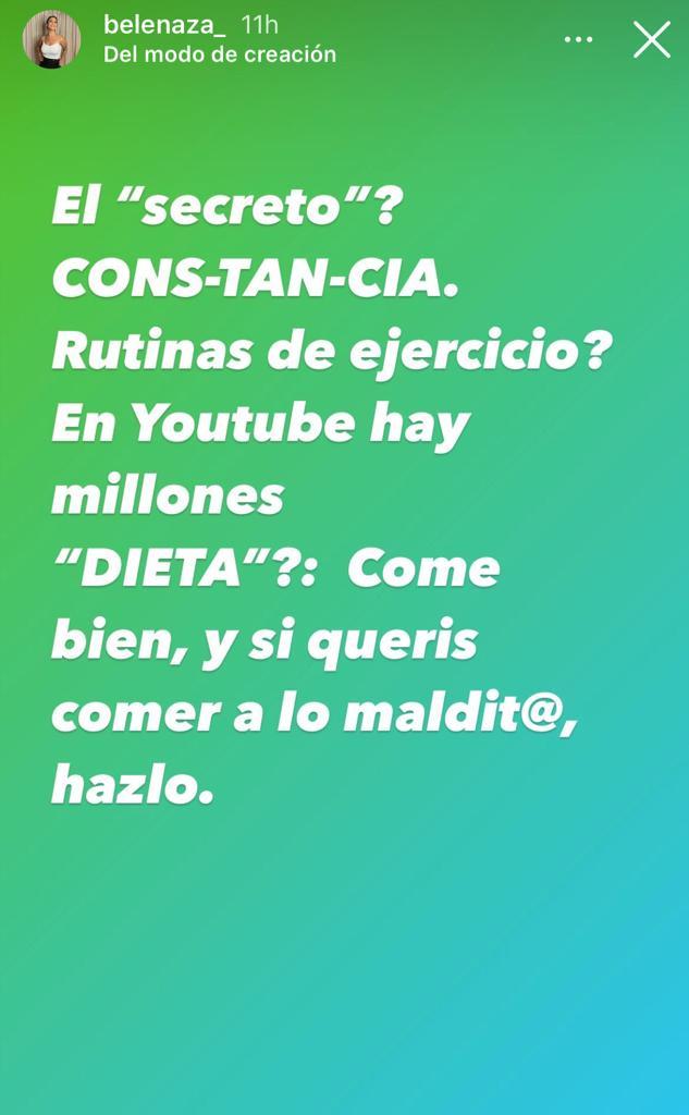 Belenaza revela el “secreto” tras su baja de peso en pandemia