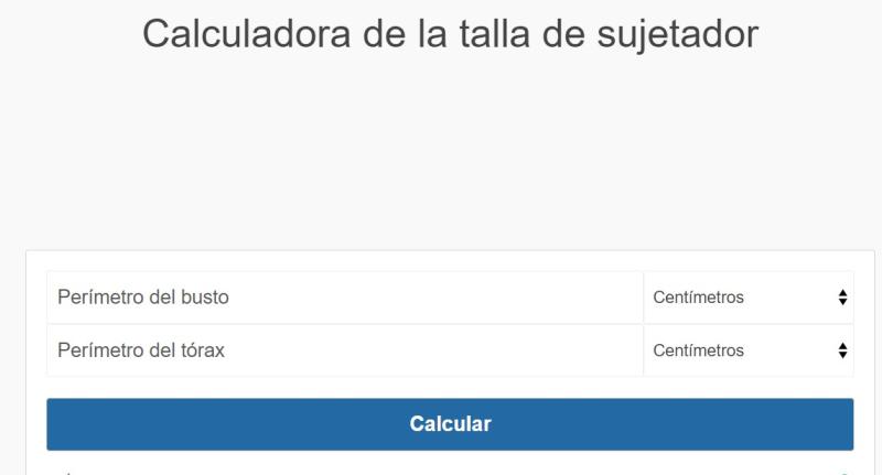 Calculadora online para la talla de sostén