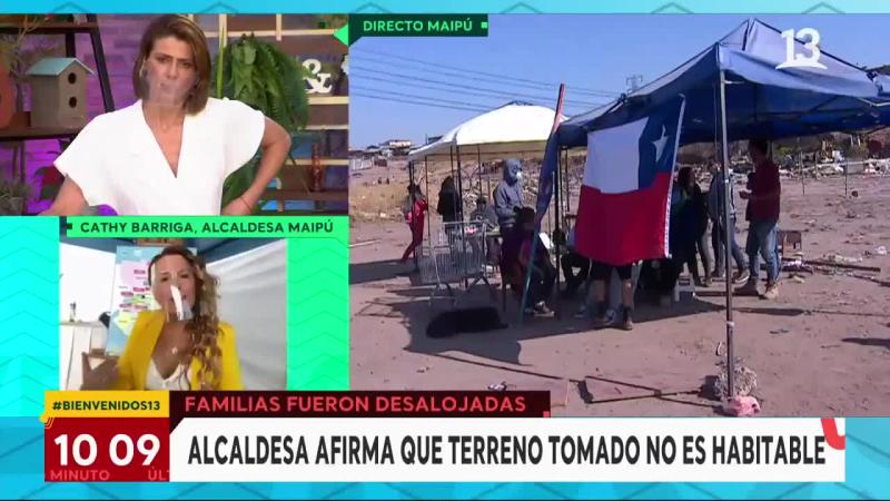 Cathy Barriga aseguró que terreno tomado no es habitable