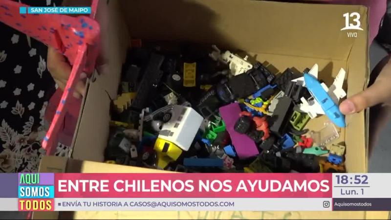 Renató sorprendió al donar sus juguetes a niños damnificados