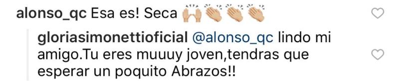 Gloria Simonetti muestra su vacunación contra el COVID-19 para motivar