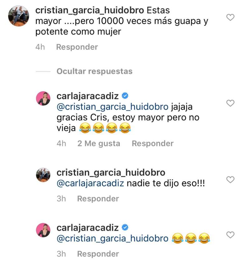 “Estás mayor”: Carla Jara reacciona a comentario de conocido actor