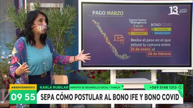 Ministra Rubilar explicó la extensión del IFE y Bono Covid